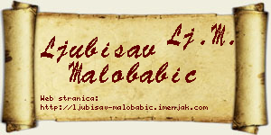 Ljubisav Malobabić vizit kartica